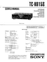 Sony TC-K615S - Service Manual 